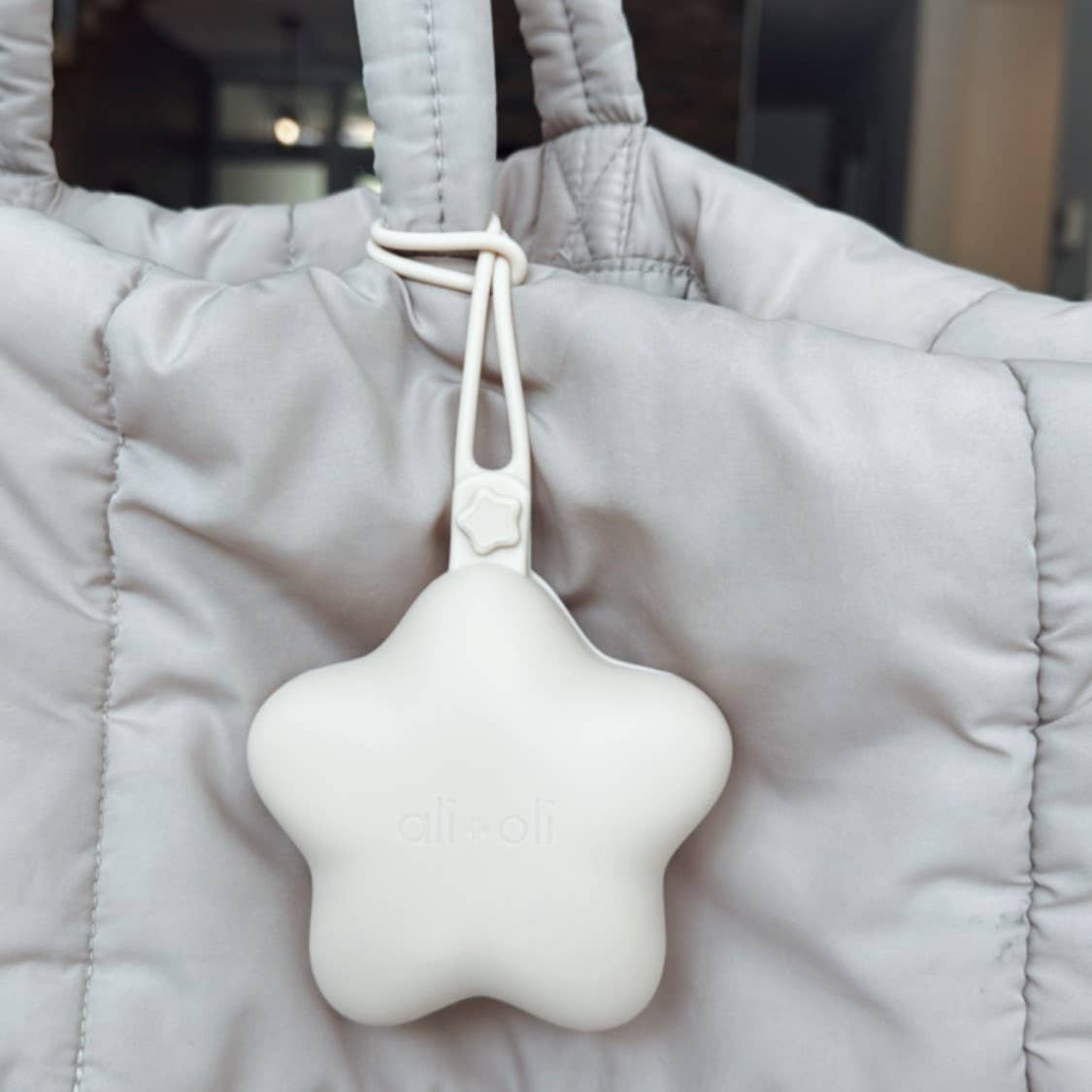 Ali+Oli Silicone Pacifier Case 2 pack Star (Blush & Sand)