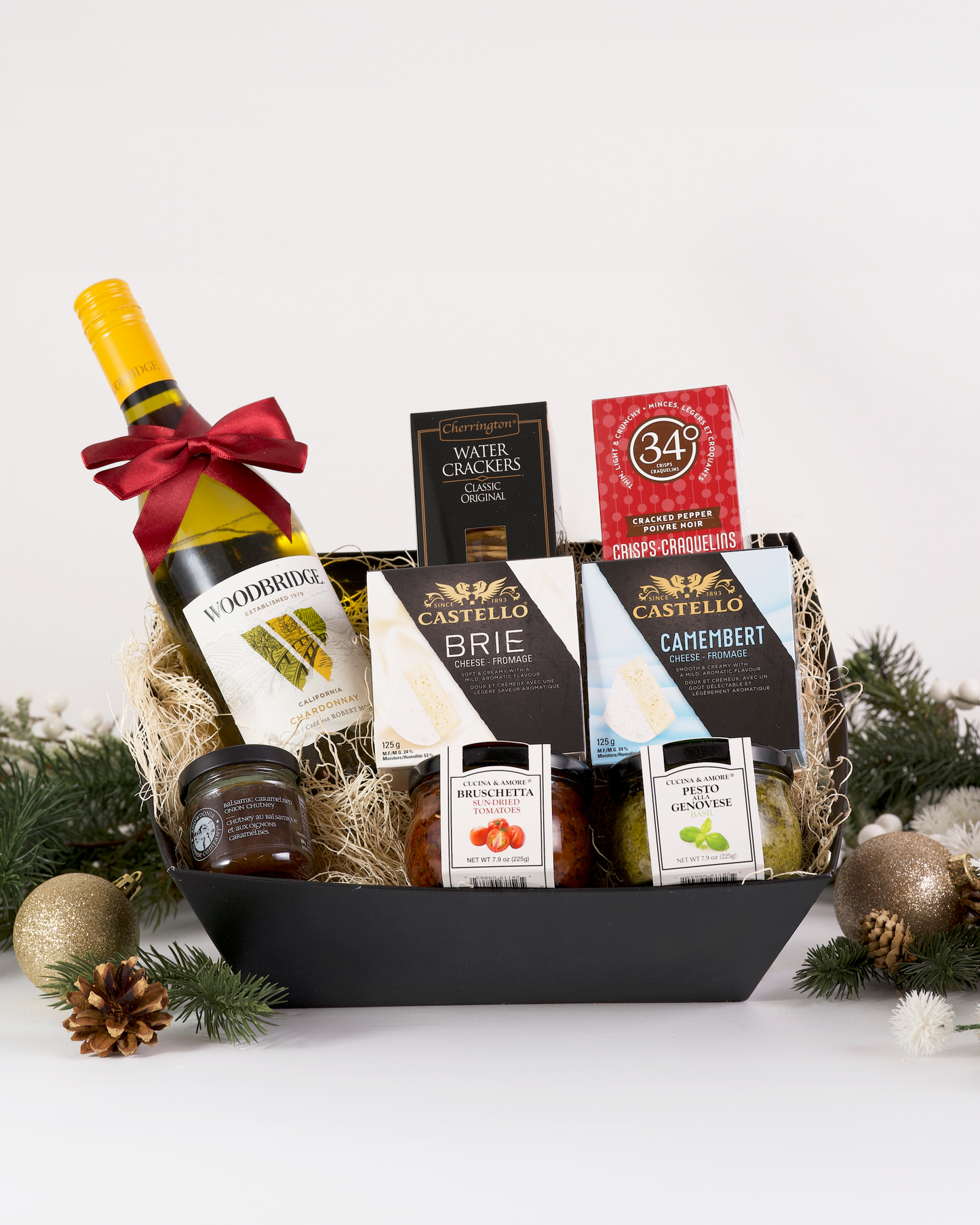 Savoury Wine & Cheese Gift Basket