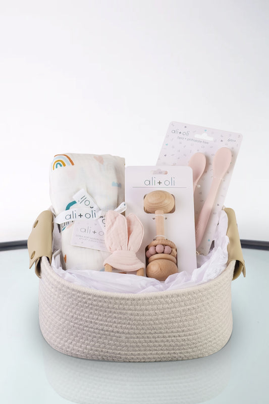 Newborn Baby Girl Gift Basket