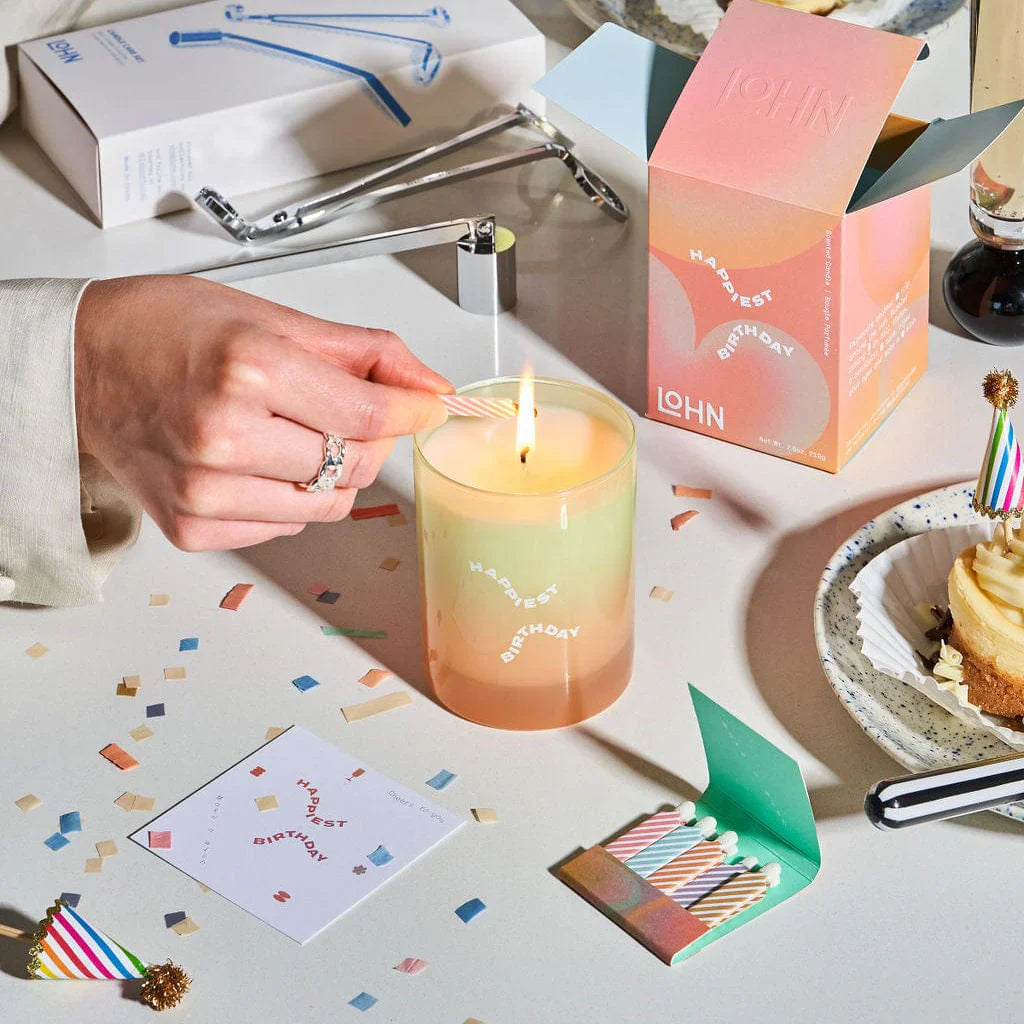 LOHN Birthday Candle - Champagne & Orange Zest