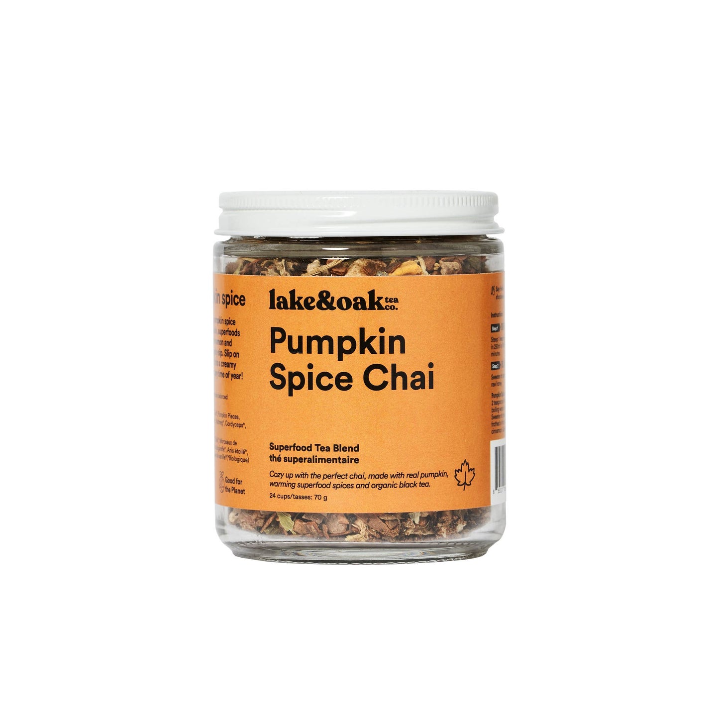 Pumpkin Spice Chai - Superfood Tea Blend: Glass Jar