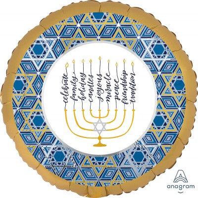 Happy Hanukkah - Helium Balloon