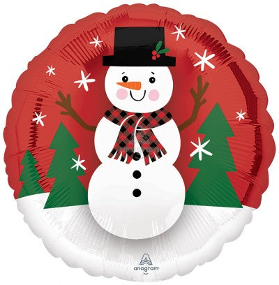 Holiday Snowman - Helium Balloon