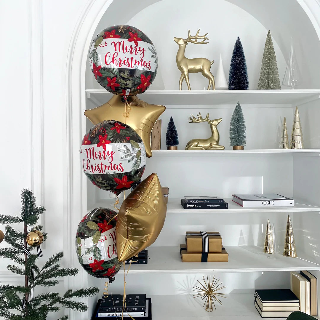 Christmas Gold Luxe Balloon Bouquet