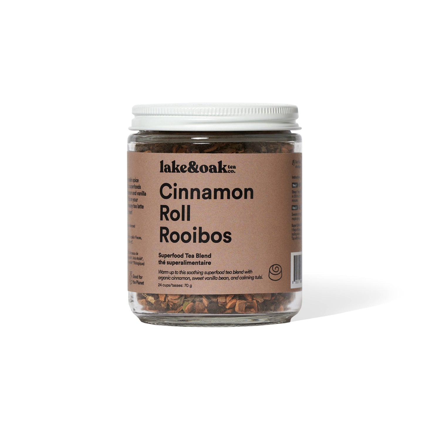 Cinnamon Roll Rooibos - Superfood Tea Blend: Glass Jar