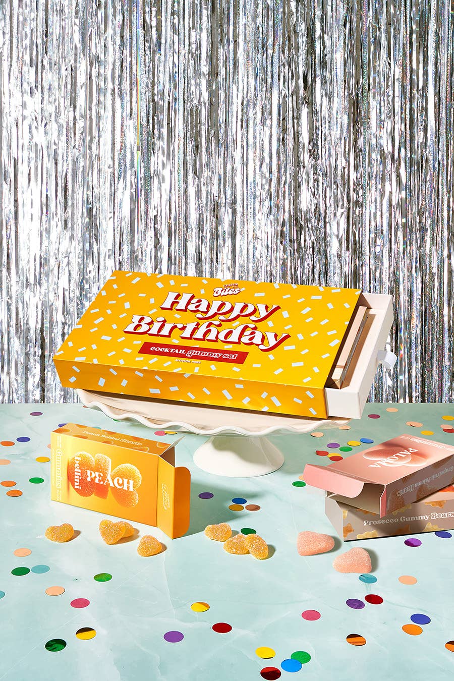 Happy Birthday Cocktail Flavor Gummy Gift Box, Alcohol-Free