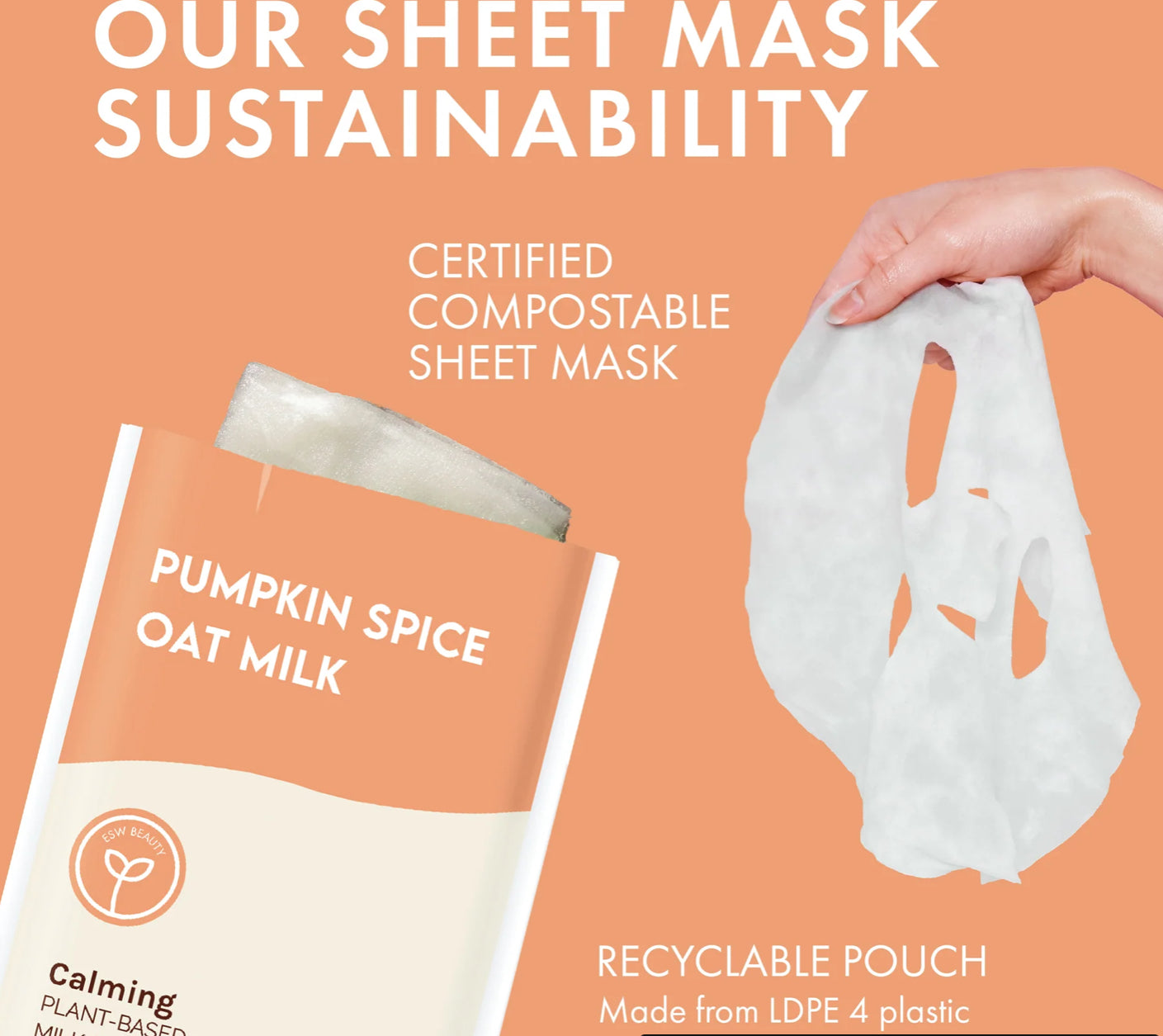 Pumpkin Spice Oat Milk Hydrating Plant-Based Milk Sheet Mask