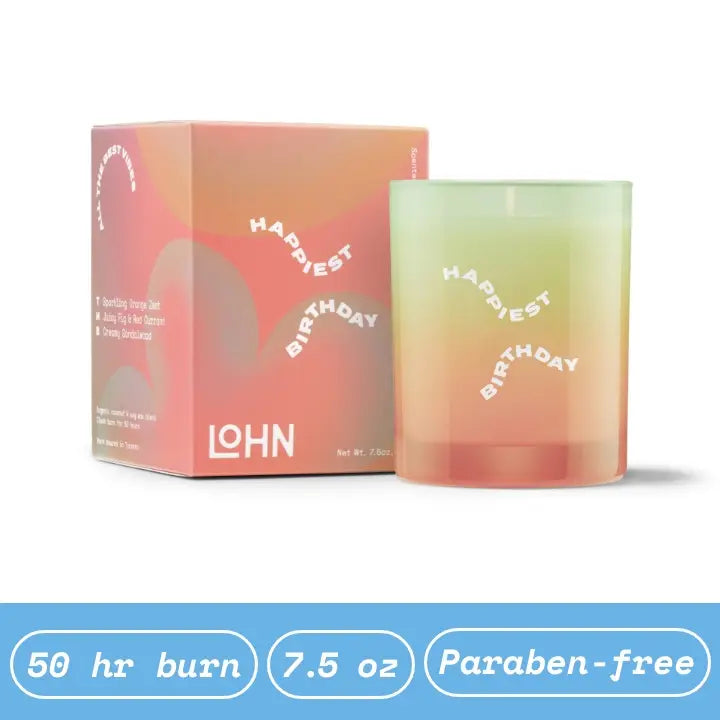 LOHN Birthday Candle - Champagne & Orange Zest