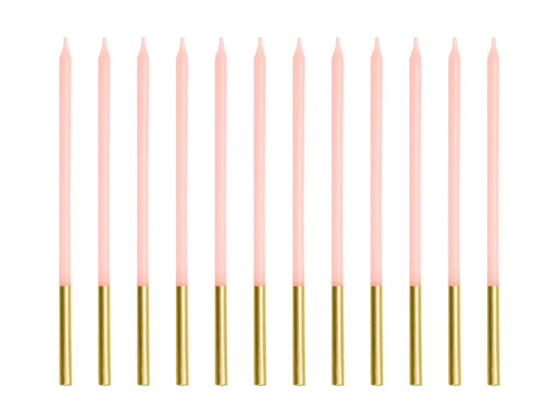 Gold Dipped Pink Candles