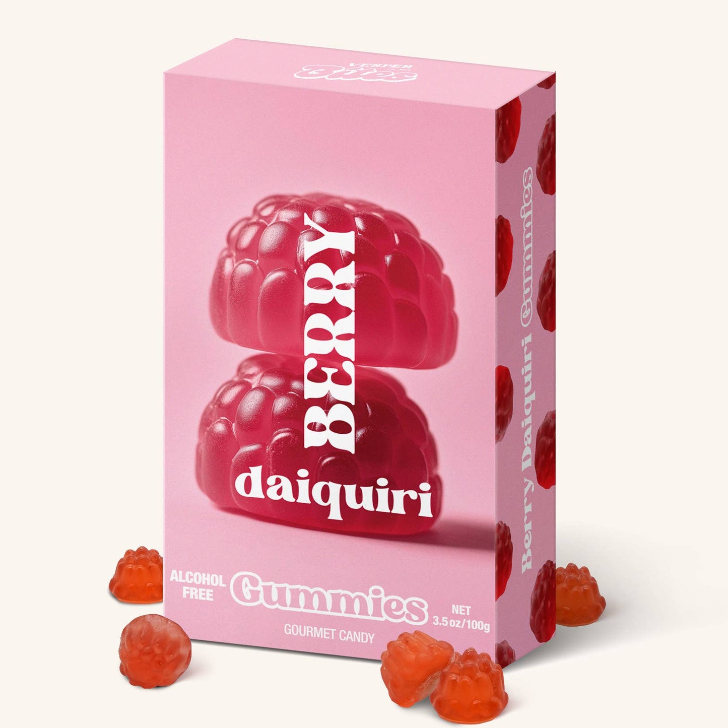 Berry Daiquiri Gummies, Chewy Candies, Alcohol-Free