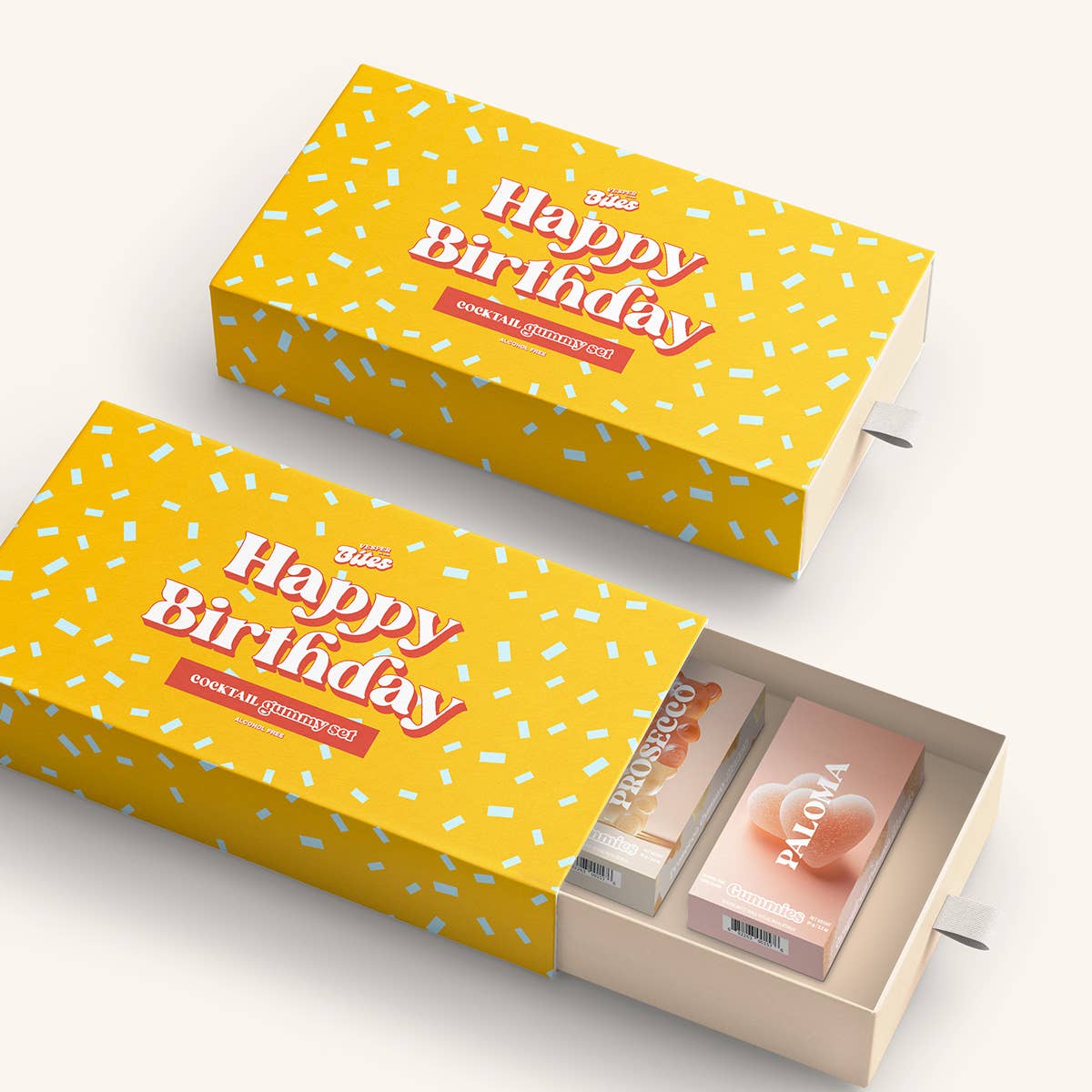 Happy Birthday Cocktail Flavor Gummy Gift Box, Alcohol-Free